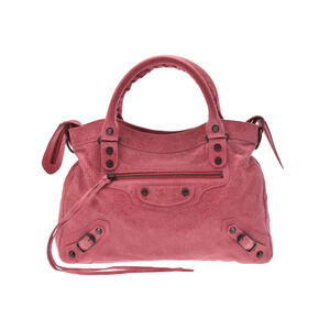 Balenciaga The Town lambskin pink strap